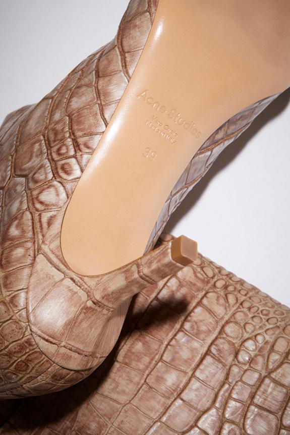 Acne Studios Leather Heel Boots Powder Pink FN-WN-SHOE000594 -4